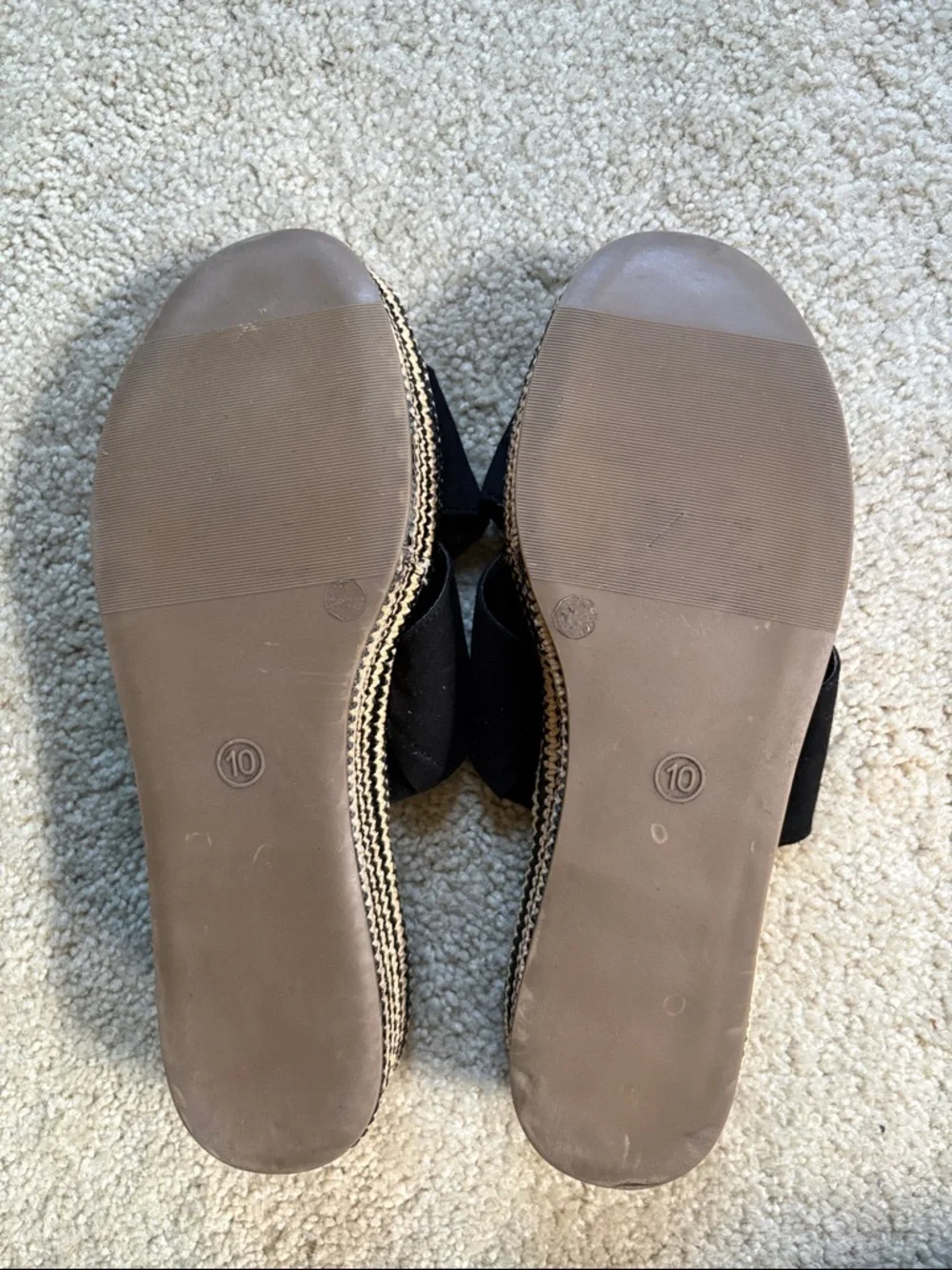 a.n.a Black Crisscross Espadrille-Style Platform Sandals